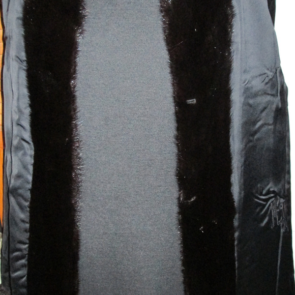 VTG 90S RANCH MINK JACKET  COAT KNEE LENGTH MEDIUM - Picture 8 of 8